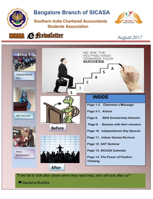 August 2017 SICASA Newsletter