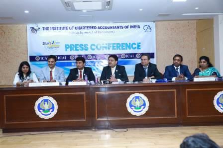 ICAI President, CA. Ranjeet Kumar Agarwal, Press conference on Startup Sphere Meet in Bengaluru Branch