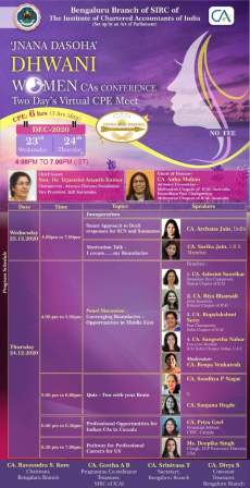 CA Women's conference on 23rd 24th Dec 2020